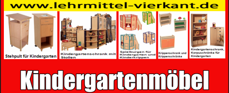 Wir liefern hier Kindergartenmöbel, Kindergarteneinrichtung wie Spielburgen, Kinderbetten, Motivregale, Spielelemente, Turnelemente, Krabbelwände, Stollenregale, Motivregale, Wickelkommoden, Podeste, Kuschelecken, Kindergartengarderoben, Tische und Stühle für Kindergarten d.h. Kindergärten, Kiga, Hort bzw. Kinderhort, Kita bzw. Kindertagesstätte, Krippe, Krippen. Diese Möbel werden auch in Vorschule und Schule eingesetzt. Kindergartenmöbel sind für alle  Körpergrößen lieferbar d.h. Tisch, Stuhl, Garderobenmöbel werden für folgende Körpergrößen gefertigt: